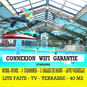  Camping Domaine De Kerlann-mh-6 Pers-3 Ch-2 Sdb Confort 4*